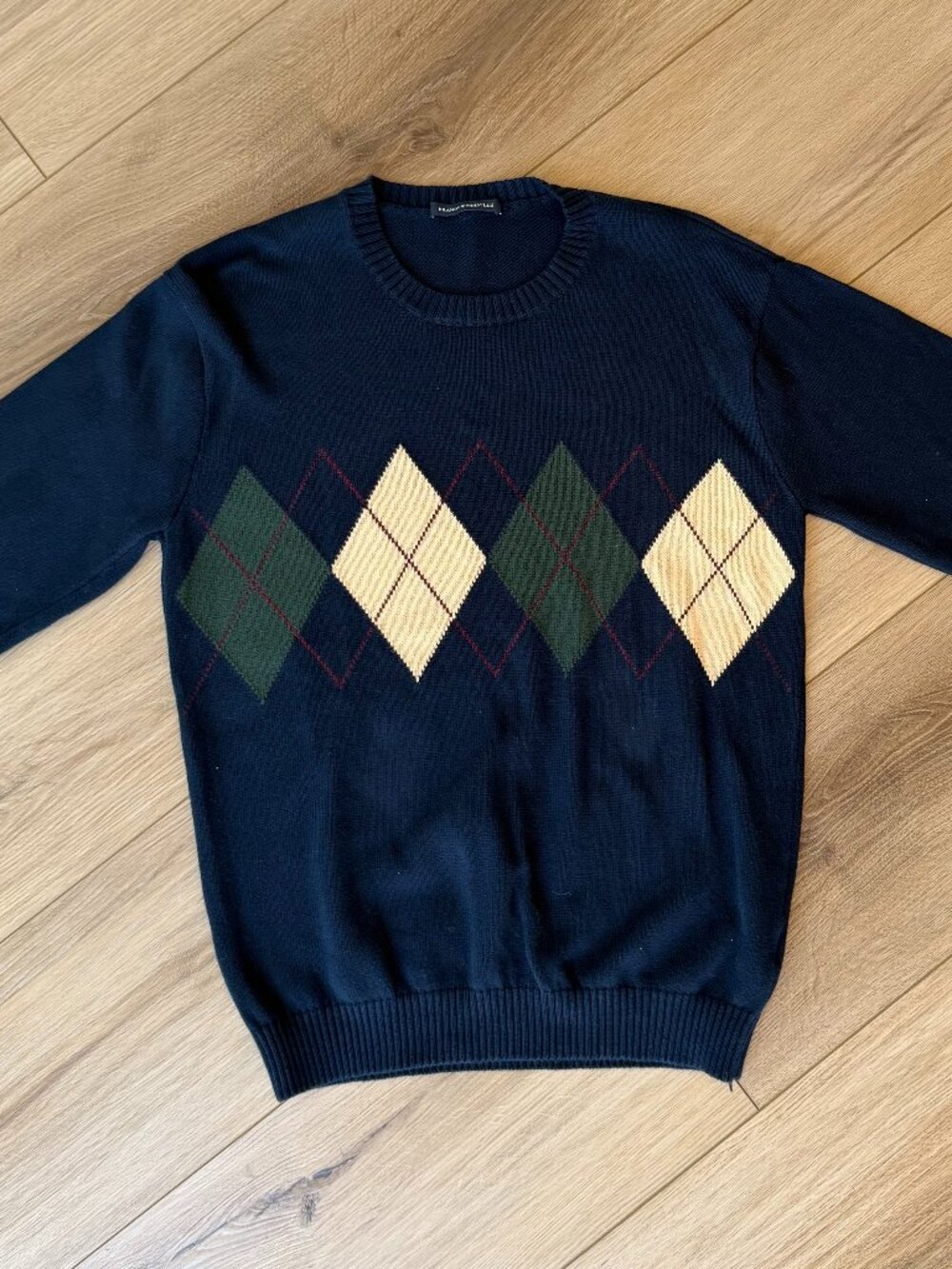 Brandy Melville Argyle Navy Sweater